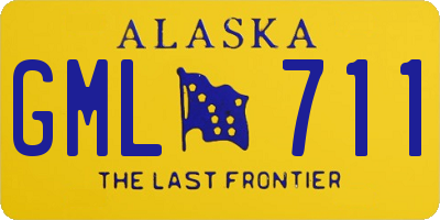 AK license plate GML711