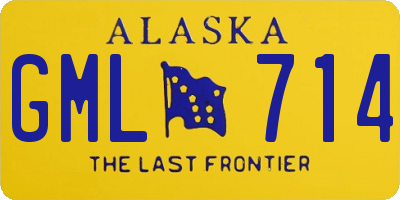 AK license plate GML714