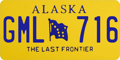 AK license plate GML716