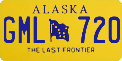 AK license plate GML720