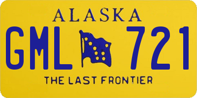 AK license plate GML721