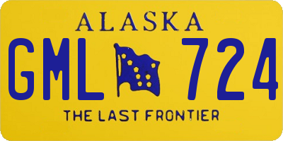 AK license plate GML724