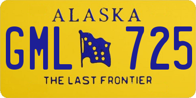 AK license plate GML725