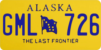 AK license plate GML726