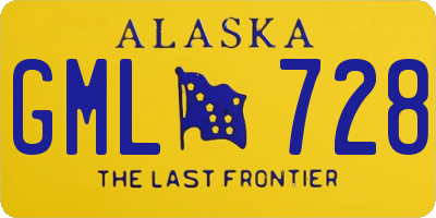 AK license plate GML728