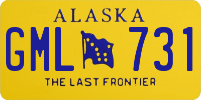 AK license plate GML731