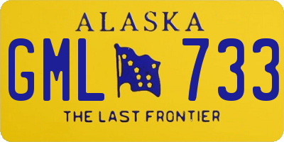 AK license plate GML733