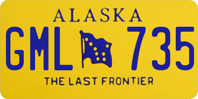 AK license plate GML735