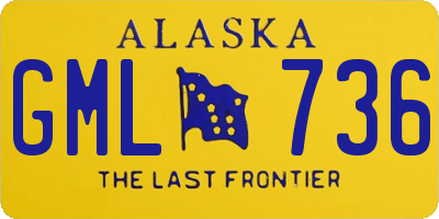 AK license plate GML736