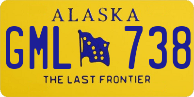 AK license plate GML738