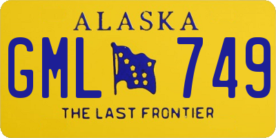 AK license plate GML749