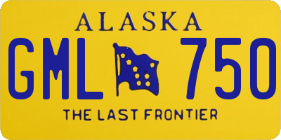 AK license plate GML750