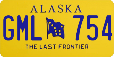 AK license plate GML754