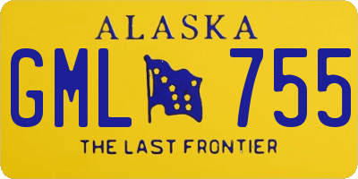 AK license plate GML755