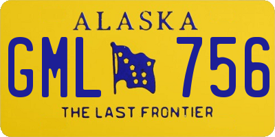 AK license plate GML756