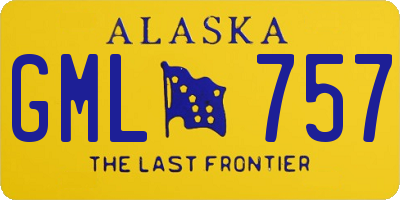 AK license plate GML757