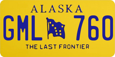 AK license plate GML760