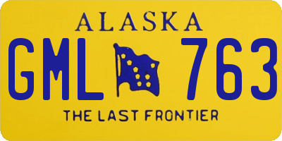 AK license plate GML763