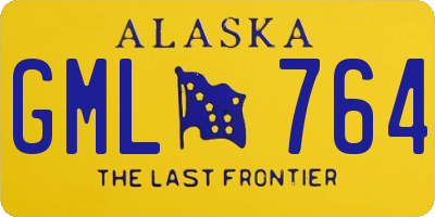 AK license plate GML764