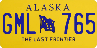 AK license plate GML765