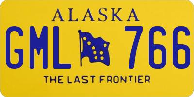 AK license plate GML766