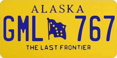 AK license plate GML767