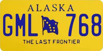 AK license plate GML768