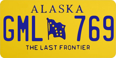 AK license plate GML769