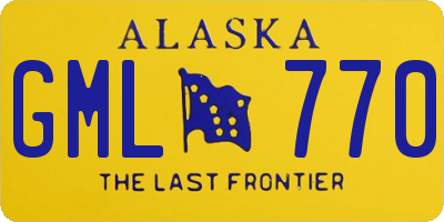 AK license plate GML770