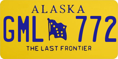 AK license plate GML772