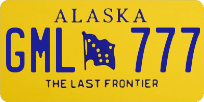 AK license plate GML777