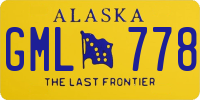 AK license plate GML778