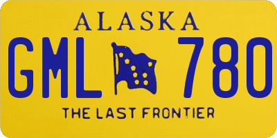 AK license plate GML780