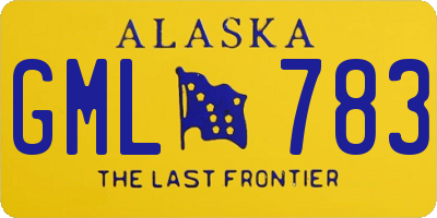 AK license plate GML783