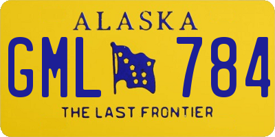 AK license plate GML784