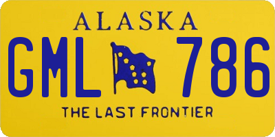 AK license plate GML786