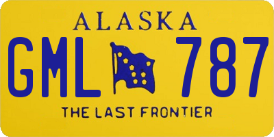 AK license plate GML787