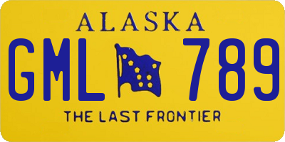 AK license plate GML789