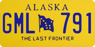 AK license plate GML791