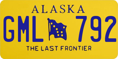 AK license plate GML792
