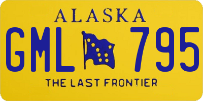 AK license plate GML795