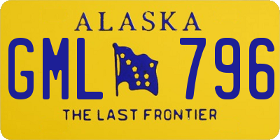 AK license plate GML796