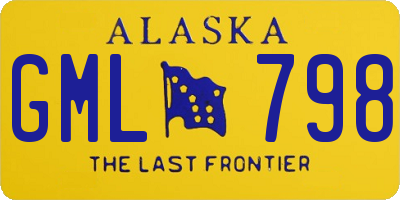 AK license plate GML798