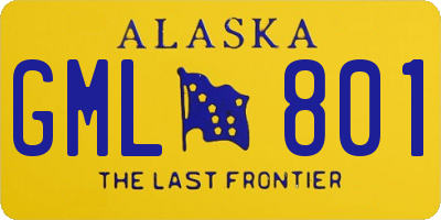 AK license plate GML801