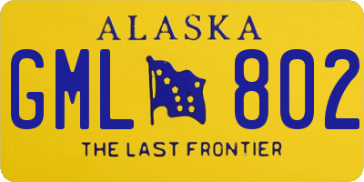 AK license plate GML802