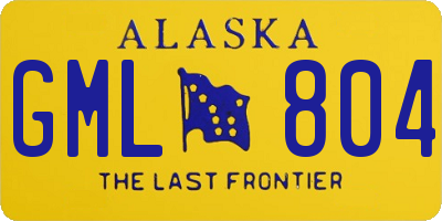 AK license plate GML804