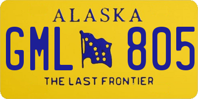 AK license plate GML805