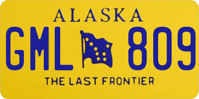AK license plate GML809