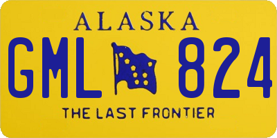 AK license plate GML824