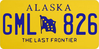 AK license plate GML826